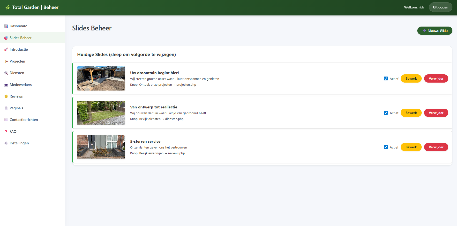 Hoveniers website + CMS - Foto 15