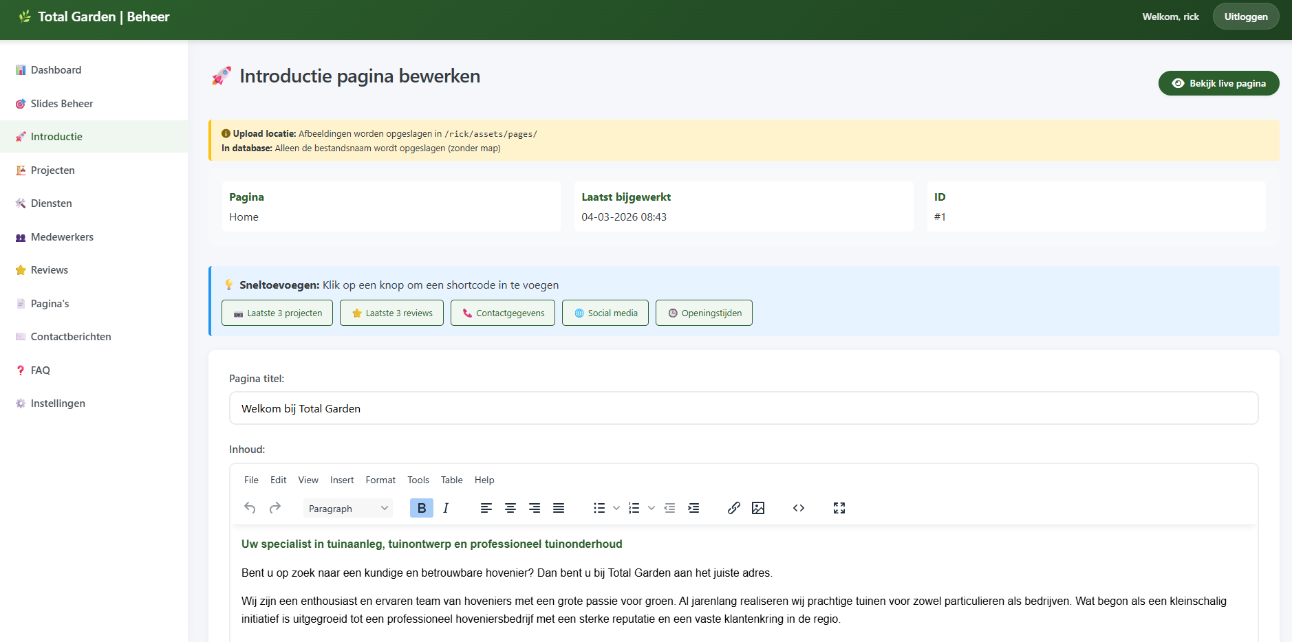 Hoveniers website + CMS - Foto 16