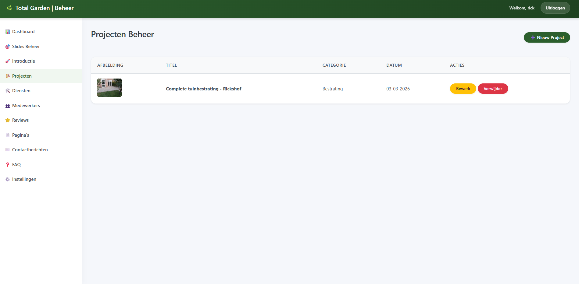 Hoveniers website + CMS - Foto 18